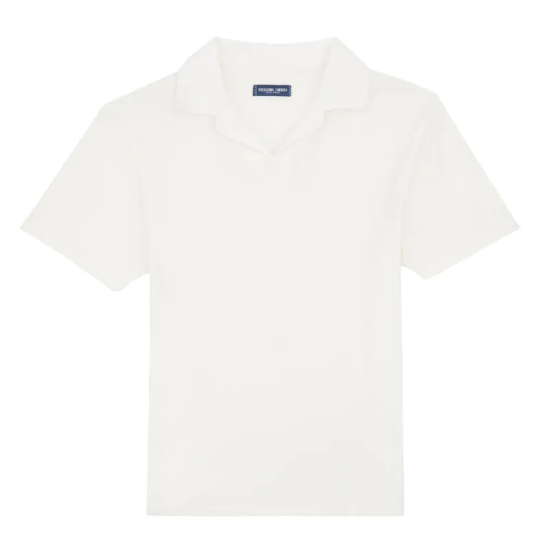 Men's Faustino Terry Cotton Blend Polo - Ivory sold by Sand Dollar