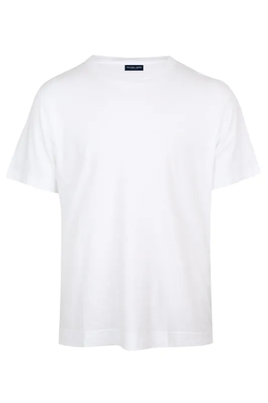 Dinis Linen Blend T-Shirt White sold by Sand Dollar