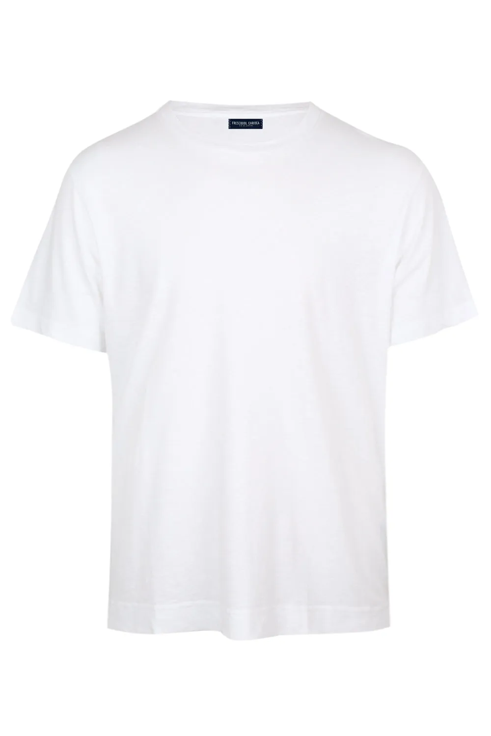 Dinis Linen Blend T-Shirt White sold by Sand Dollar