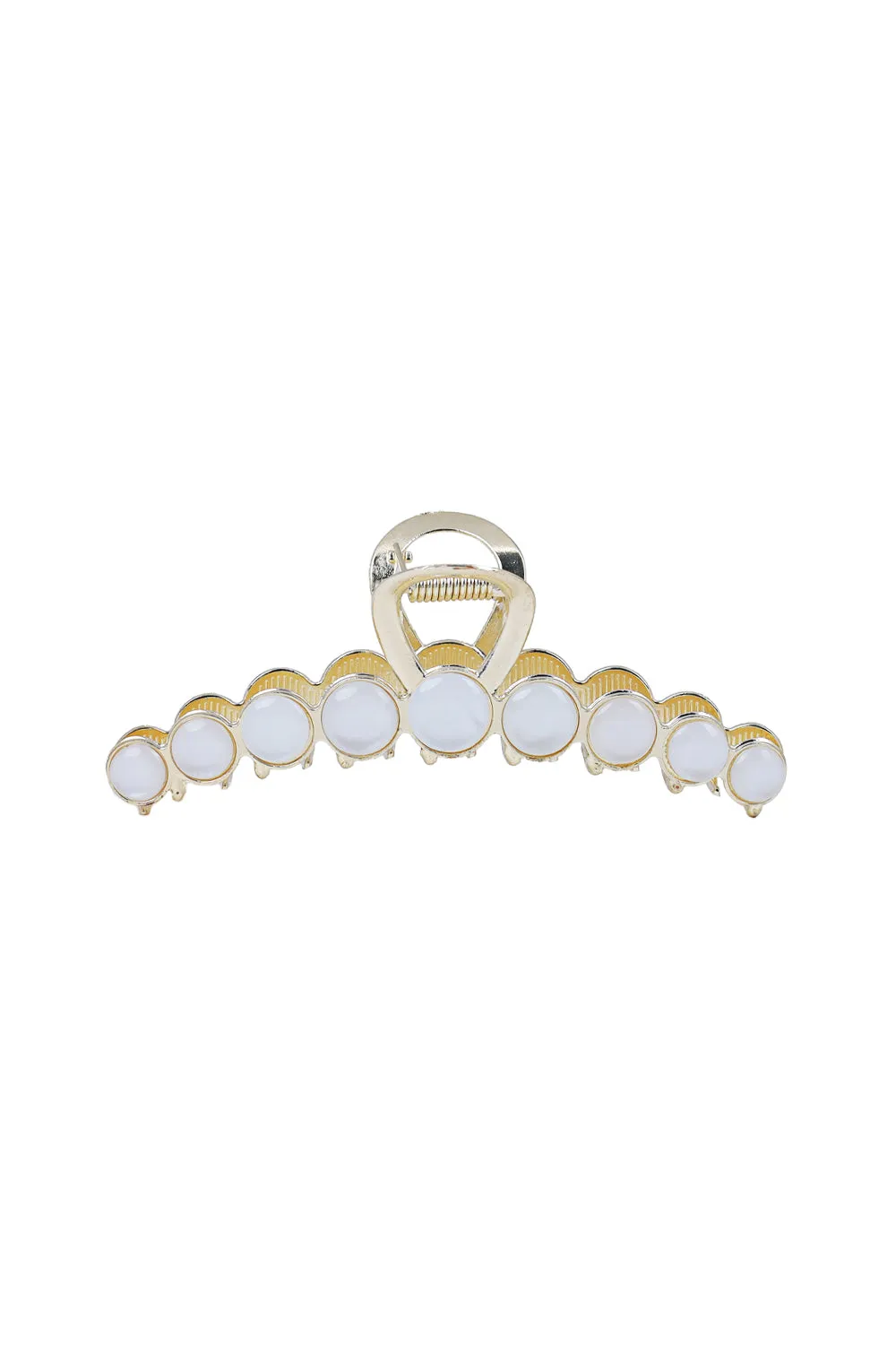 Elegant Gold Round Hair Claw Clip sold by Sand Dollar