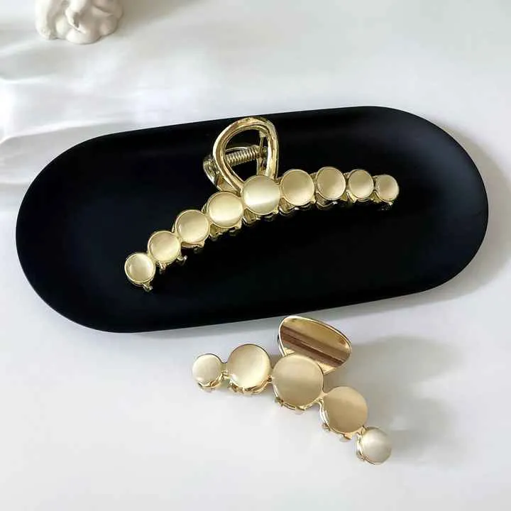 Elegant Gold Round Hair Claw Clip sold by Sand Dollar product image thumbnail 4