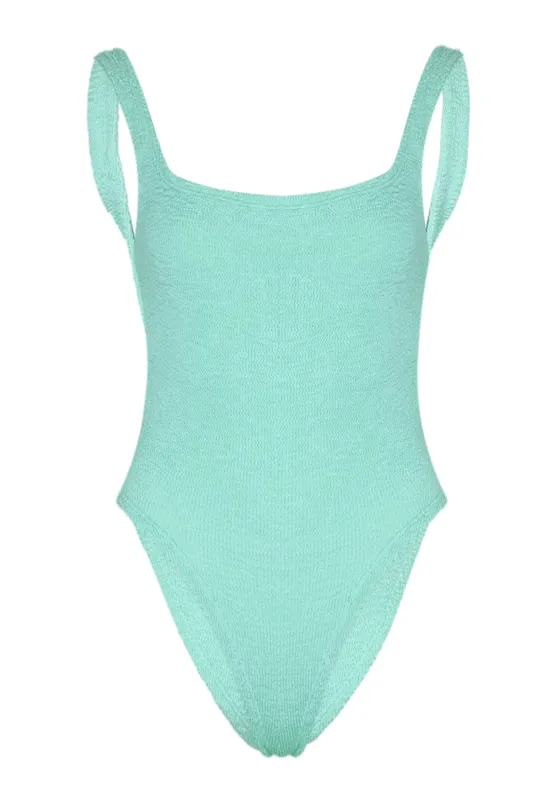 Classic Square Neck Swim Metallic Mint sold by Sand Dollar
