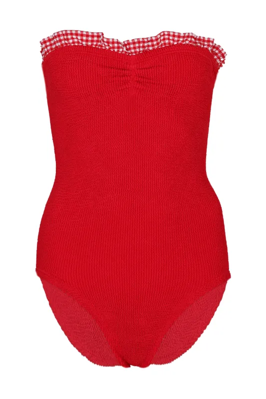 Dolly Swim Red Gingham made by Hunza G