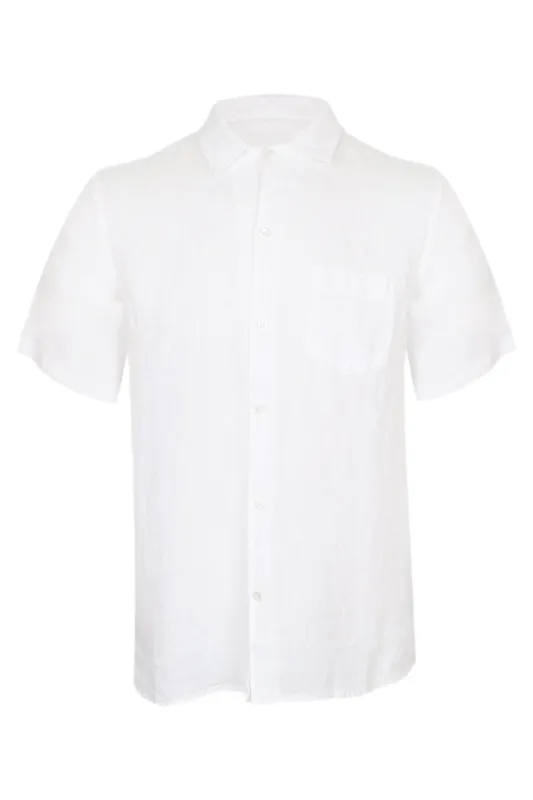 Sifnos Shirt Linen White sold by Sand Dollar