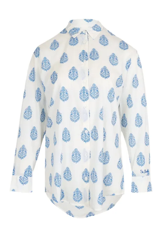 Brigitte Shirt Paisley Pattern sold by Sand Dollar