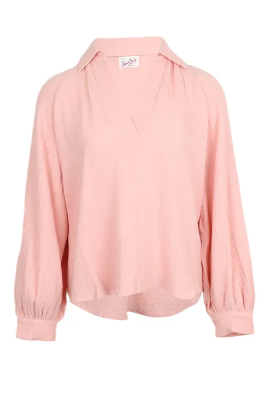Maira Pink Muslin Blouse sold by Sand Dollar