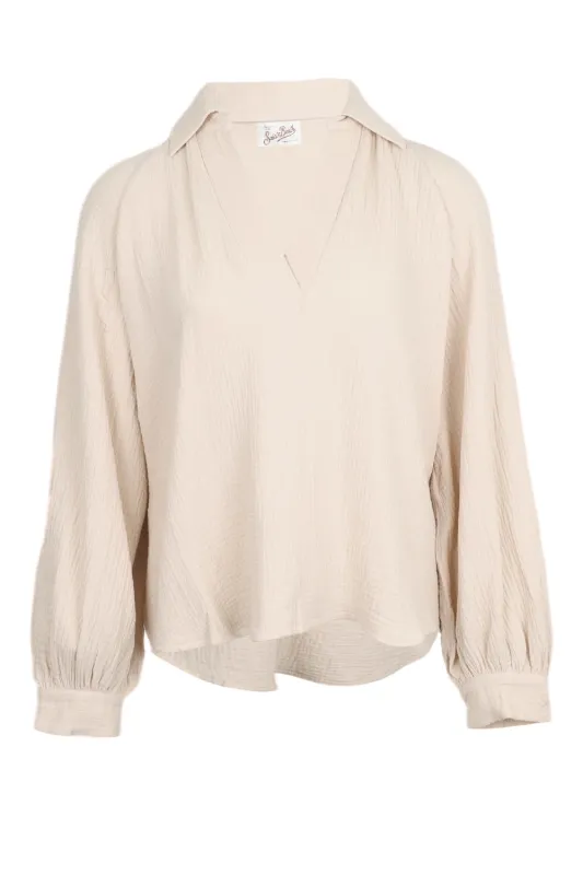 Maira Off White Muslin Blouse sold by Sand Dollar