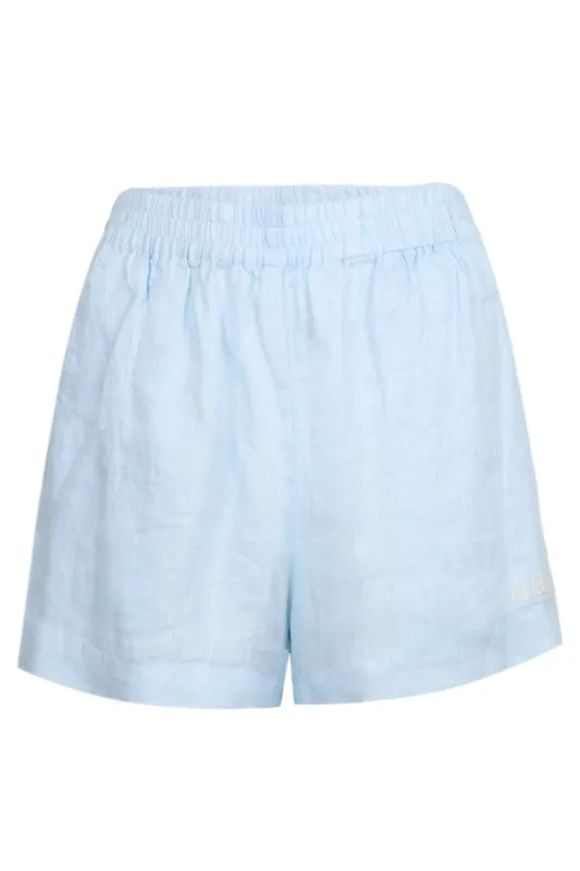 Meave Linen Short Light Blue sold by Sand Dollar