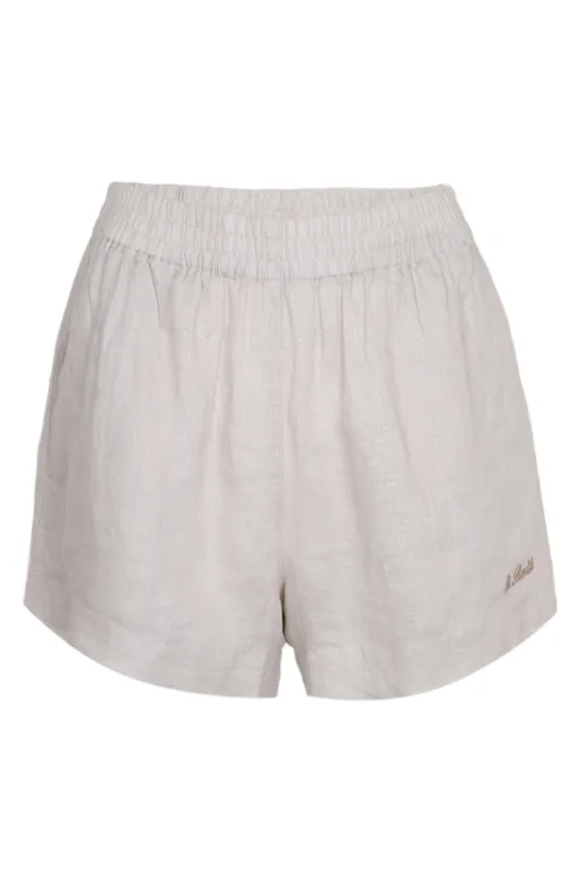 Meave Linen Short Cream sold by Sand Dollar