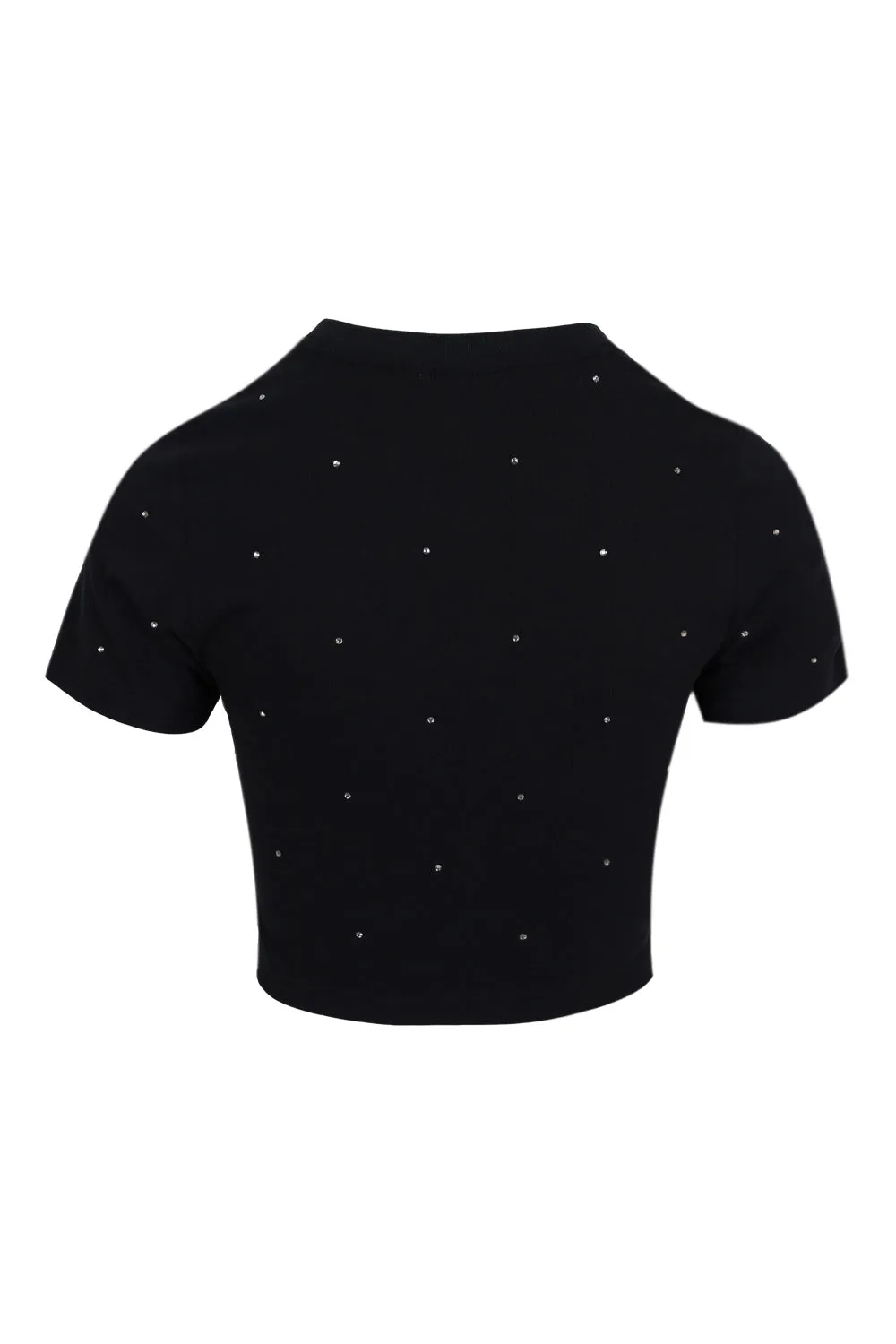 Nives Cotton T-shirt with Rhinestone Embellishment Black sold by Sand Dollar product image thumbnail 3