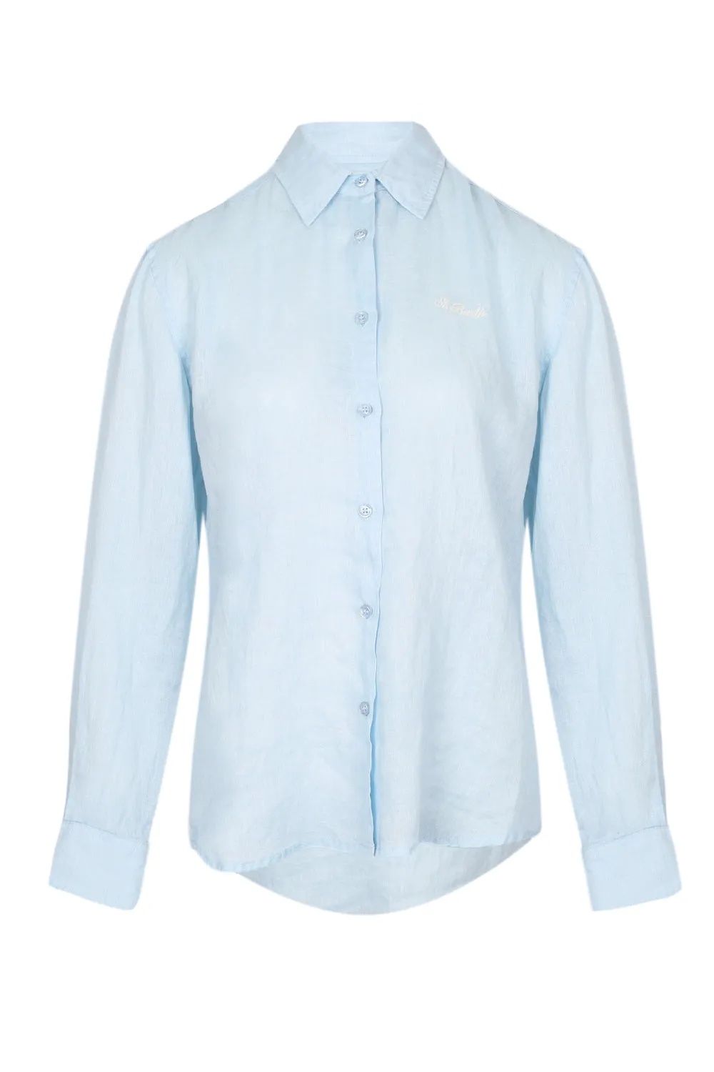 Meredith Light Blue Linen Classic Shirt sold by Sand Dollar