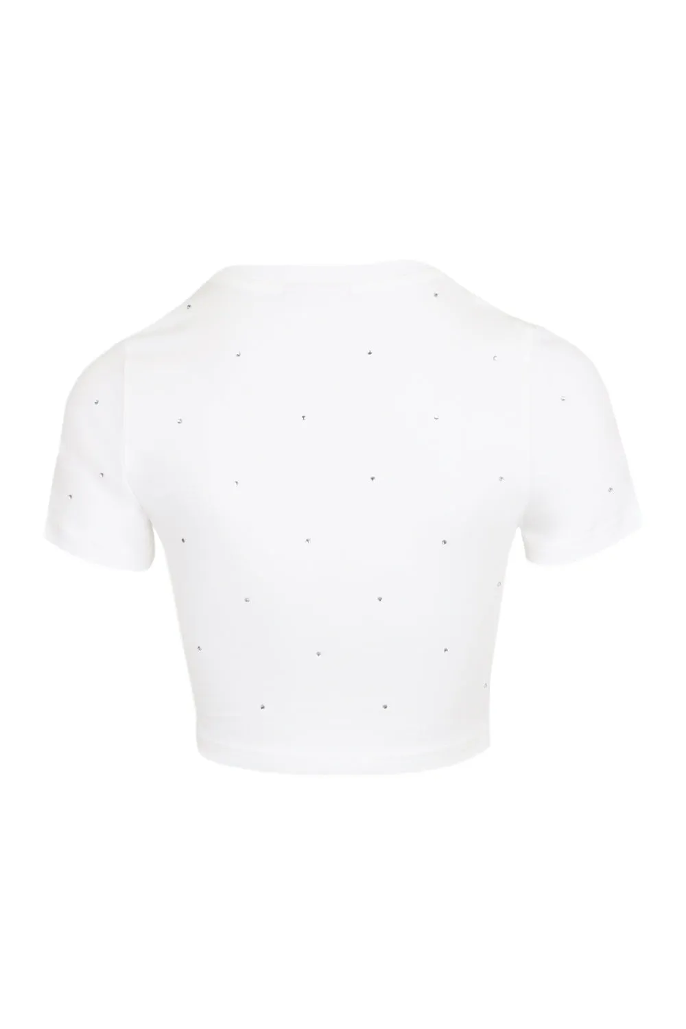 Nives Cotton T-shirt with Rhinestone Embellishment White sold by Sand Dollar product image thumbnail 3