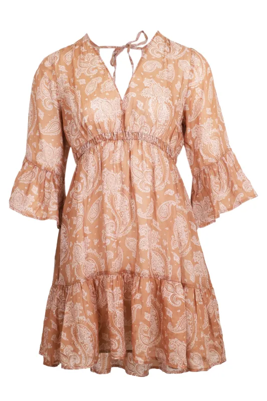 Ramie Elegant Paisley Print Dress sold by Sand Dollar