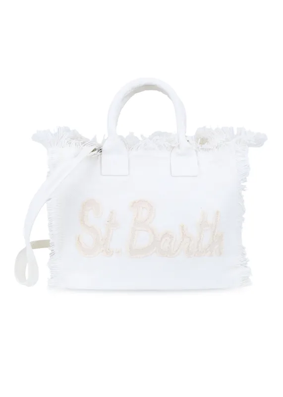 Colette Patch White Tote Bag made by MC2 Saint Barth