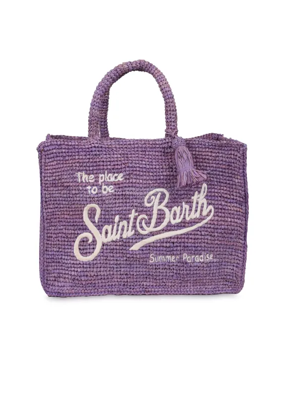 Colette Raffia Handbag Lilac Color sold by Sand Dollar