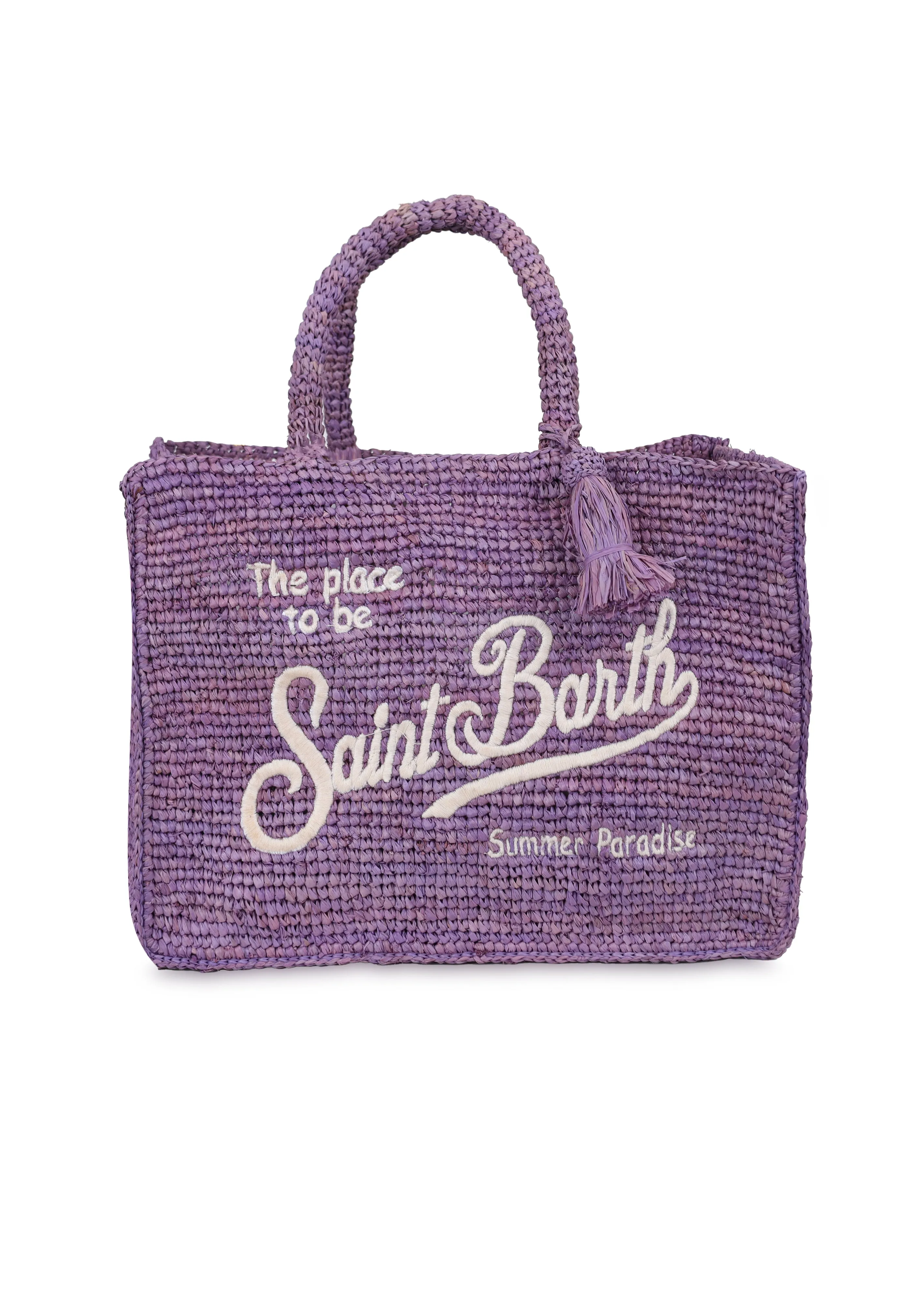 Colette Raffia Handbag Lilac Color sold by Sand Dollar