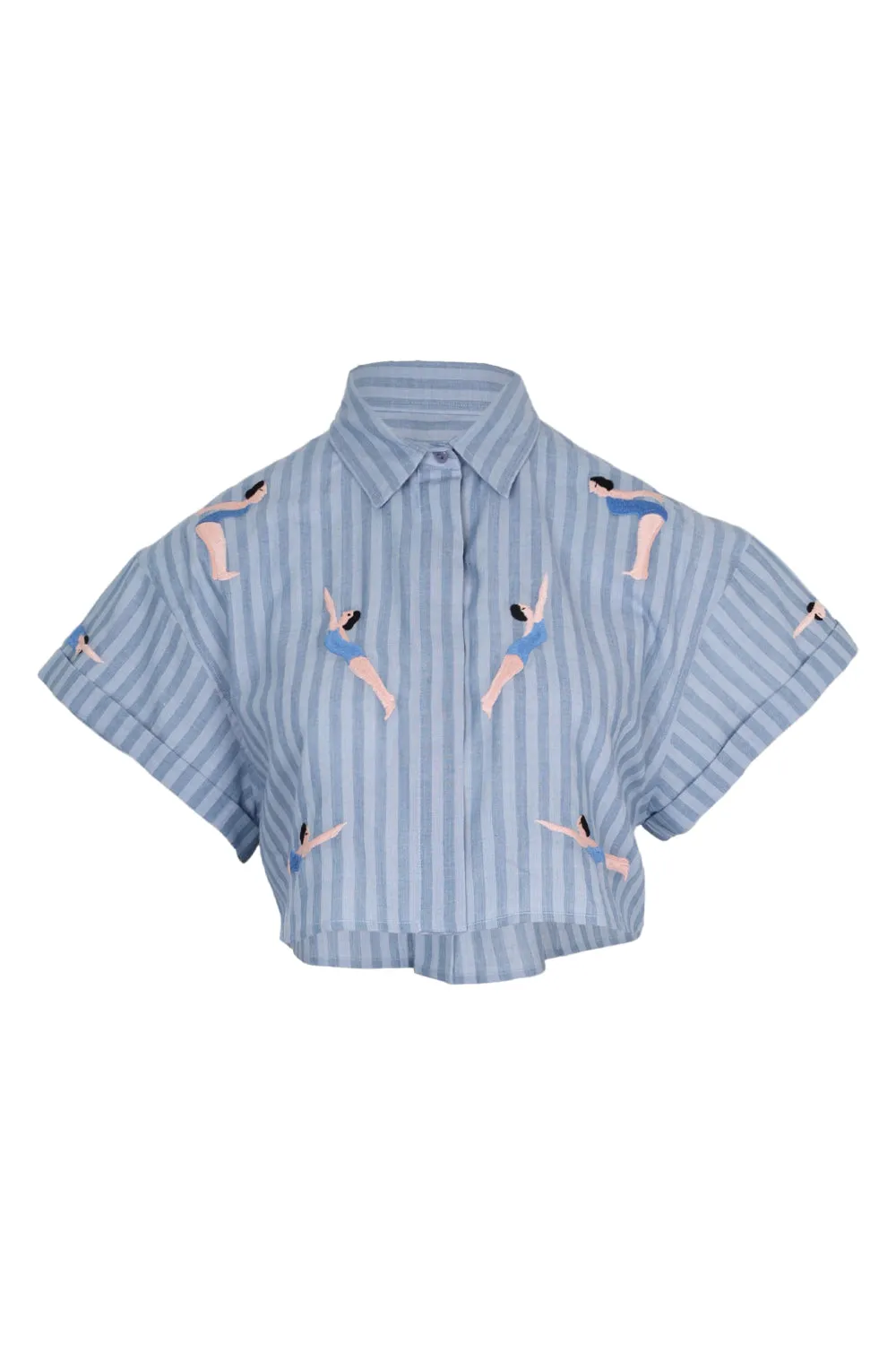 Blue Stripe Diver Set Linen sold by Sand Dollar product image thumbnail 3