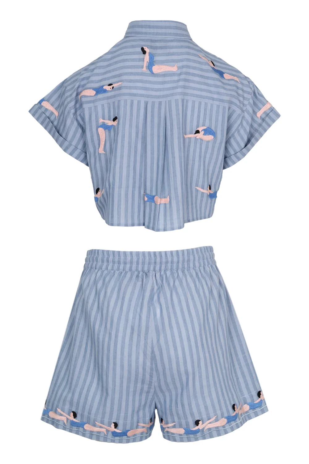 Blue Stripe Diver Set Linen sold by Sand Dollar product image thumbnail 2