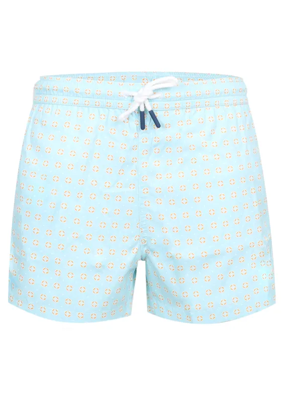 Men Swim Short Geo Turquoise sold by Sand Dollar