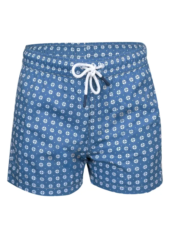 Men Swim Short Geo Blue sold by Sand Dollar