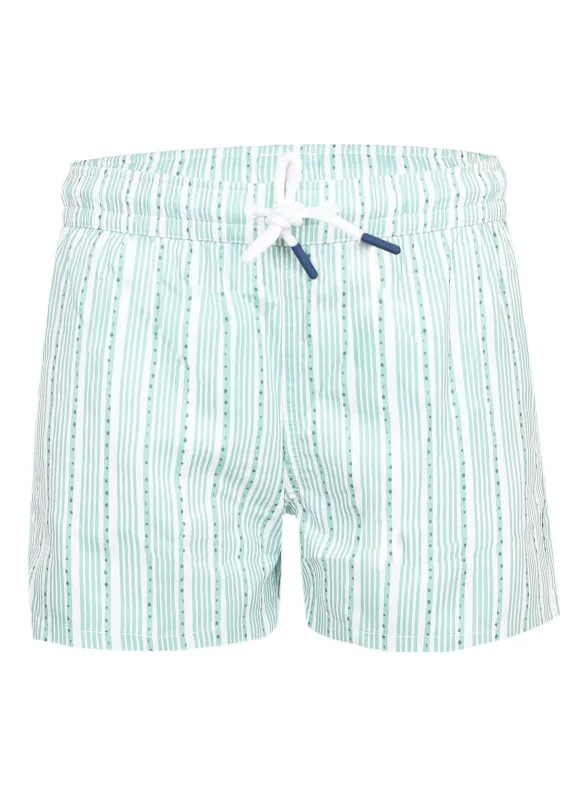 Men Swim Short Stripes Green sold by Sand Dollar