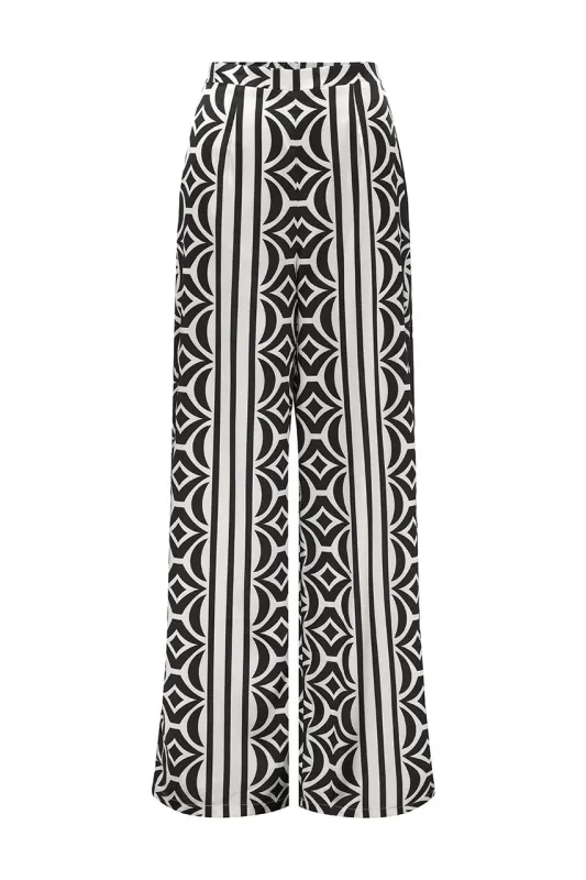 Milani Relaxed Satin Pant Alara Black sold by Sand Dollar