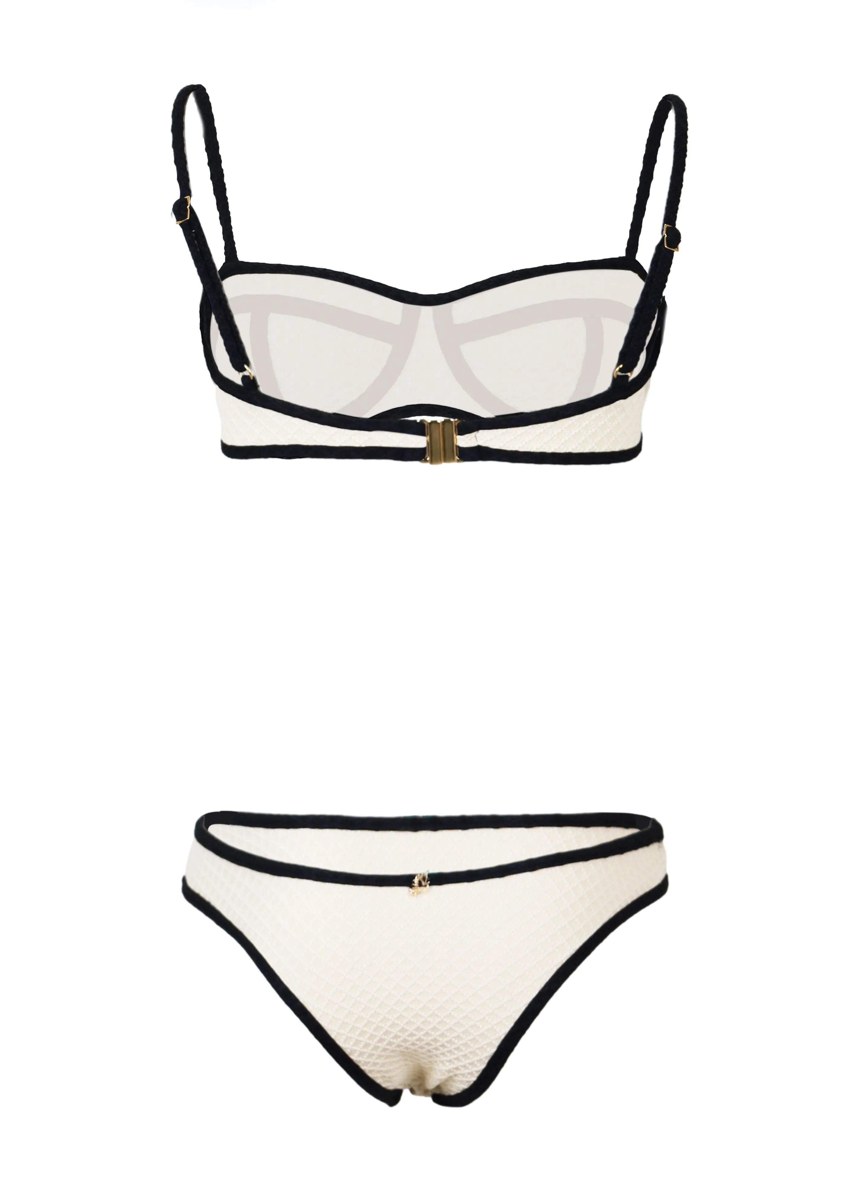 Calabria Marzipan Grid Bikini Set sold by Sand Dollar product image thumbnail 3