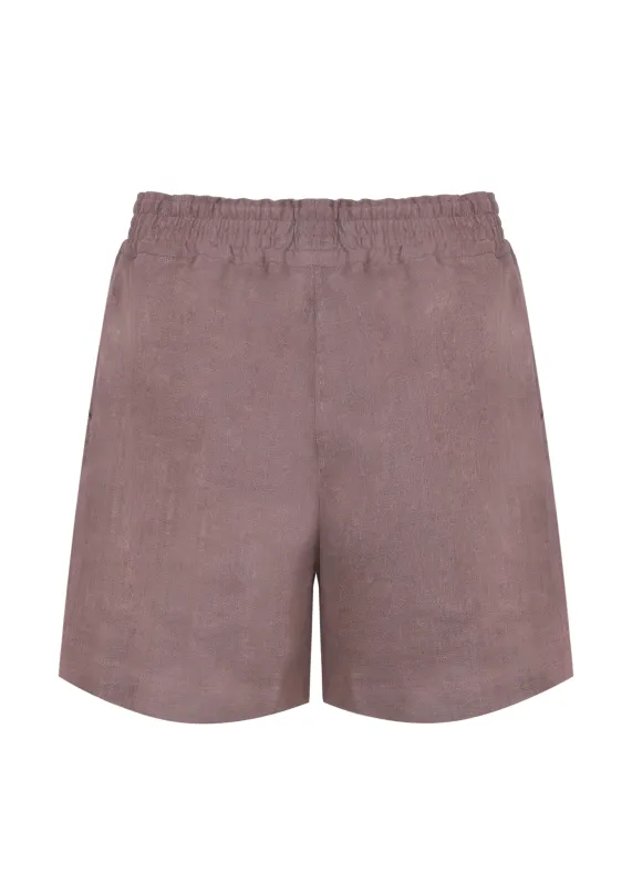 Biscuit Linen Shorts sold by Sand Dollar