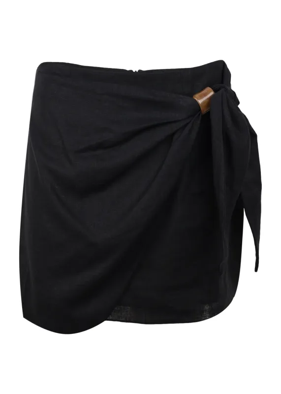 Luna Mini Skirt Black sold by Sand Dollar