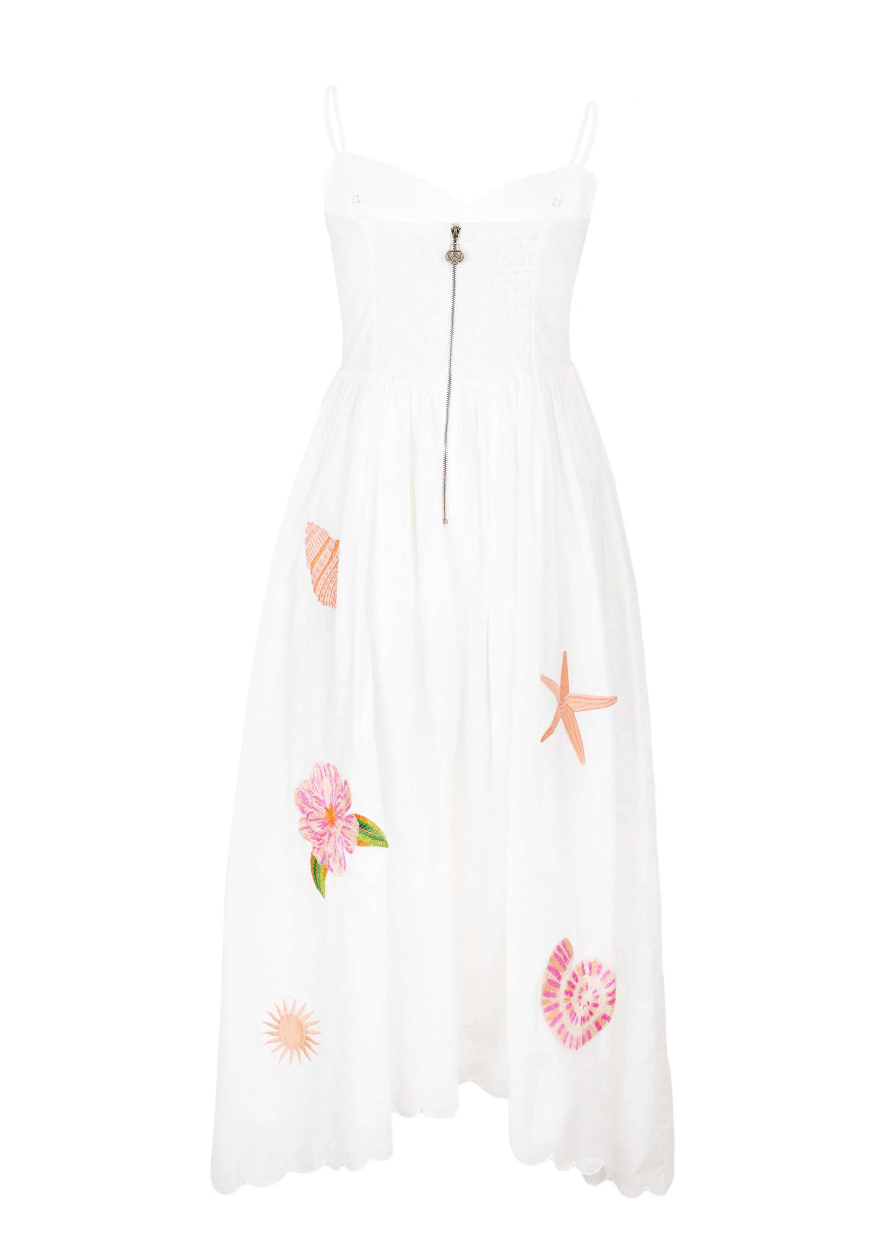 Embroidered Scallop Midi Dress Alcio sold by Sand Dollar product image thumbnail 3