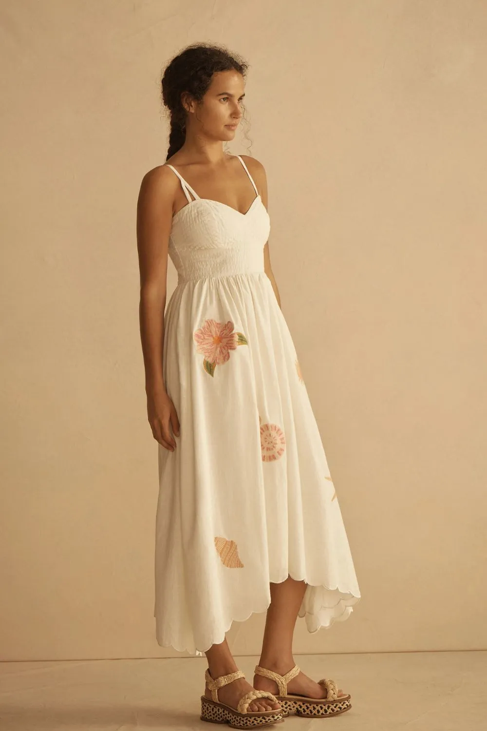 Embroidered Scallop Midi Dress Alcio sold by Sand Dollar product image thumbnail 5