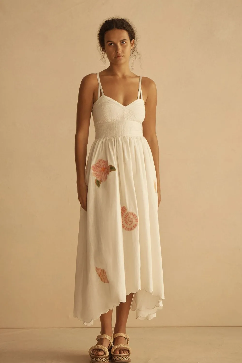 Embroidered Scallop Midi Dress Alcio sold by Sand Dollar product image thumbnail 2