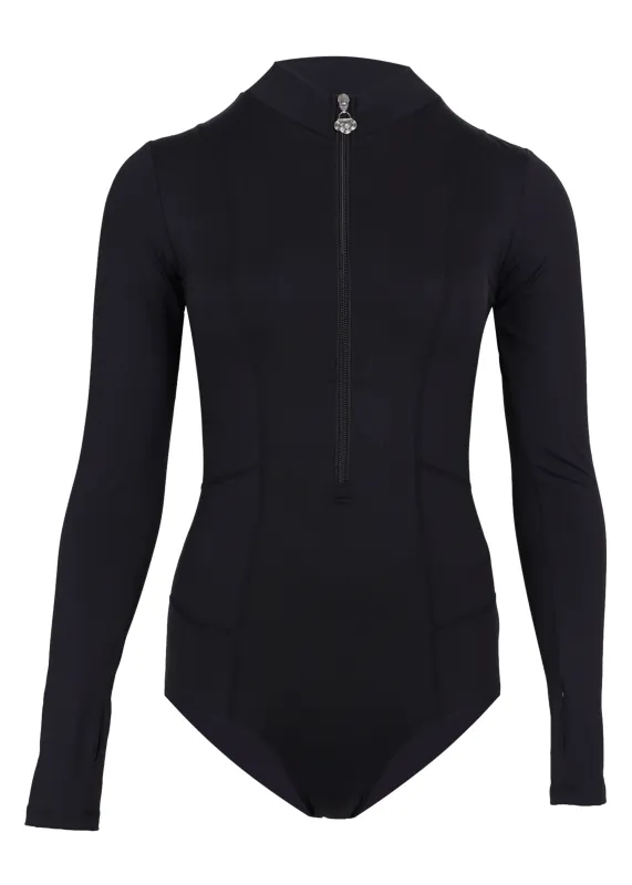 Panelled Long Sleeve One Piece Nero sold by Sand Dollar