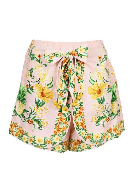 Botanical Beauty Pink Shorts sold by Sand Dollar