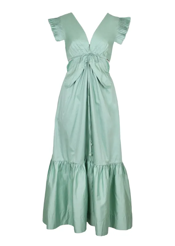 Light Green Butterfly Midi Dress made by FARM Rio