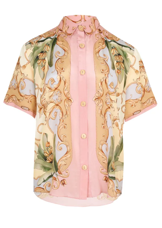 Banana Royalty Kaleidoscope Shirt made by FARM Rio