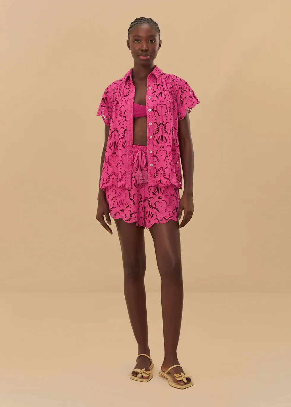 Pink Seashell Eyelet Short sold by Sand Dollar product image thumbnail 4