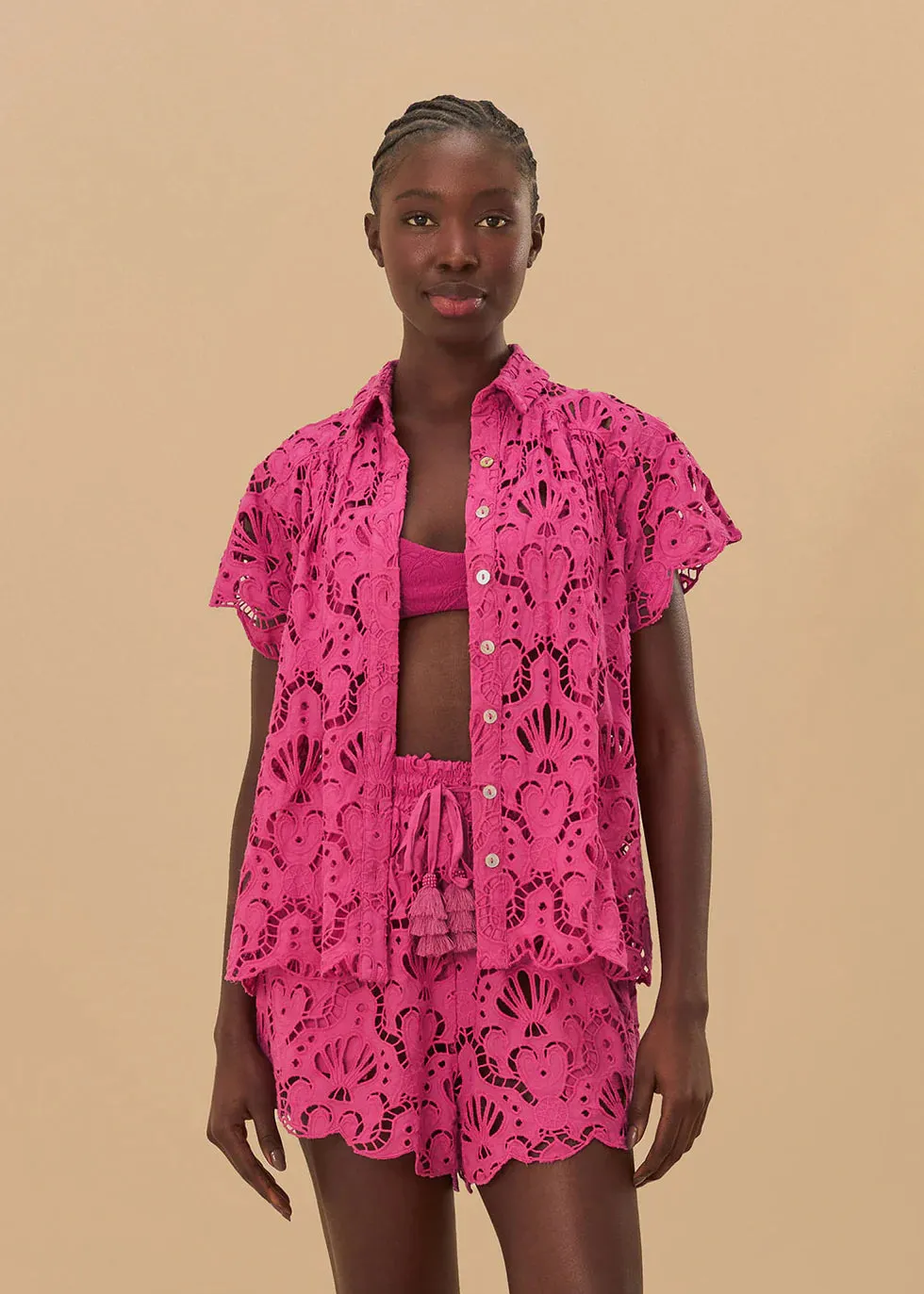Pink Seashell Eyelet Shirt sold by Sand Dollar product image thumbnail 5