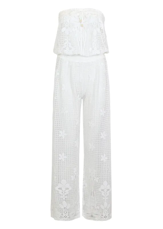 Viv Jumpsuit White sold by Sand Dollar