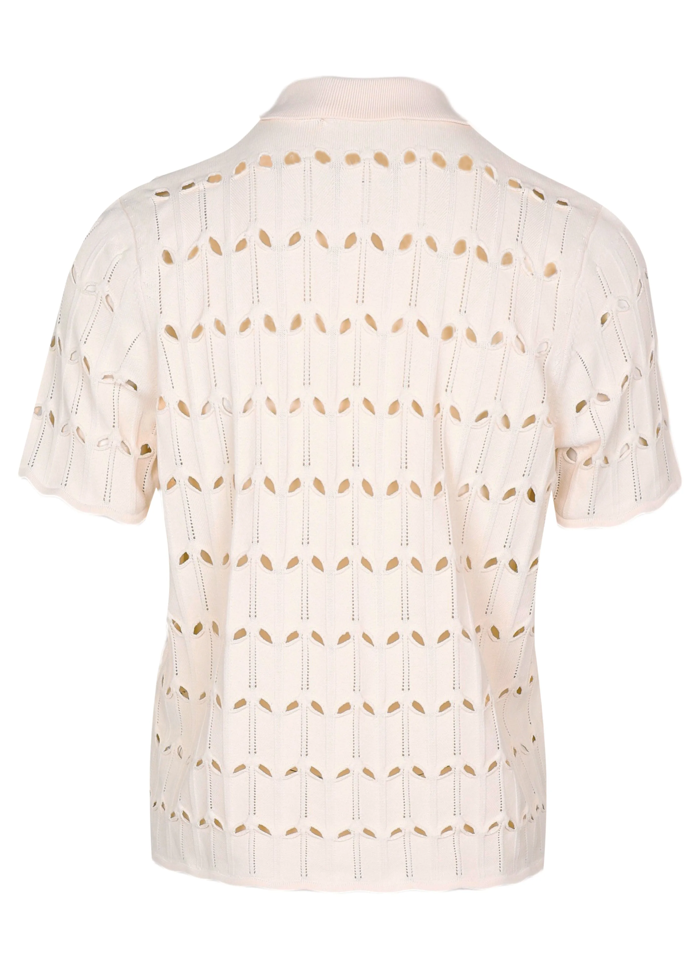 Rhiannon Pointelle Polo Cream sold by Sand Dollar product image thumbnail 3