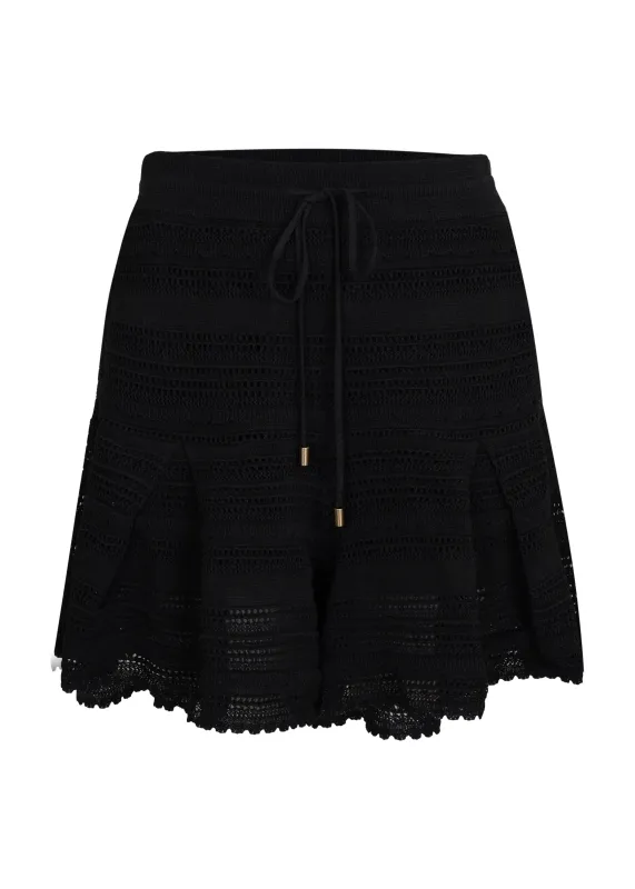 Lucky Lace Knit Short  Black sold by Sand Dollar