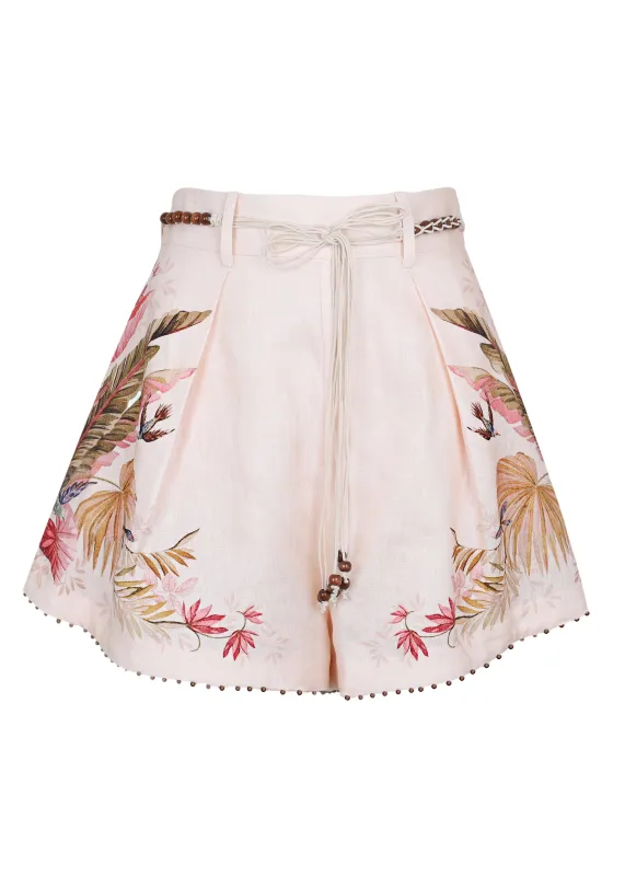 Ascension Tuck Short Cream Palm Floral sold by Sand Dollar