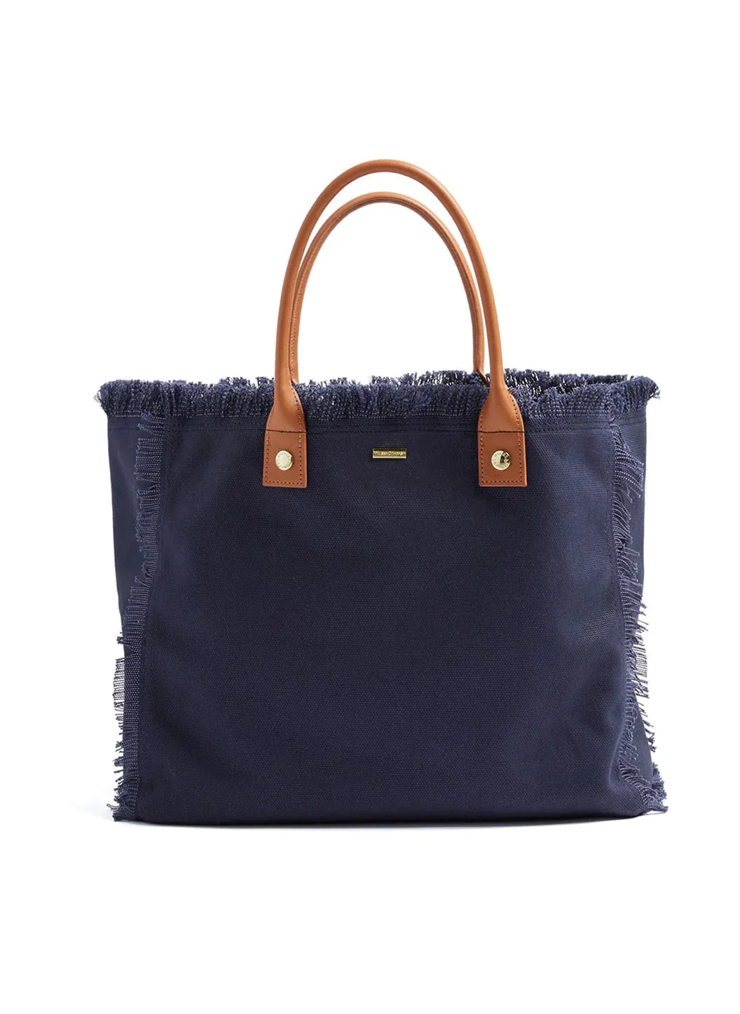 Cap Ferrat Bag Navy Tan sold by Sand Dollar