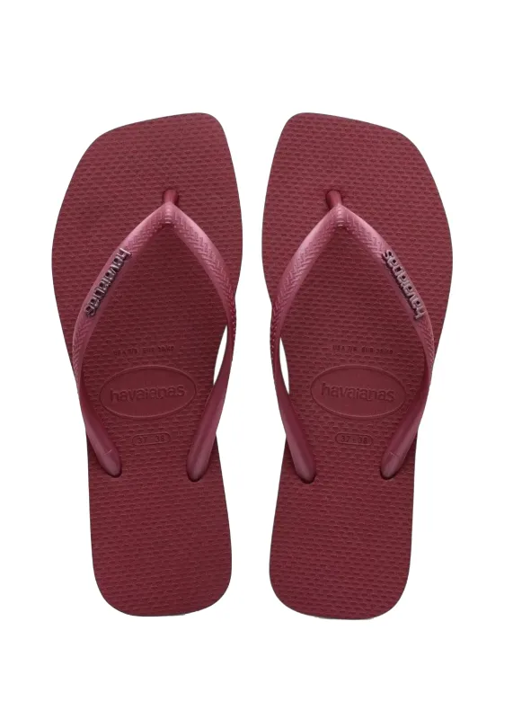 Havaianas Slim Square Logo Metallic Amaranth sold by Sand Dollar