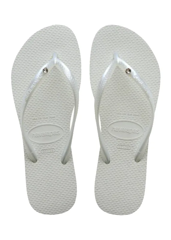 Havaianas Slim Crystal SW II White sold by Sand Dollar