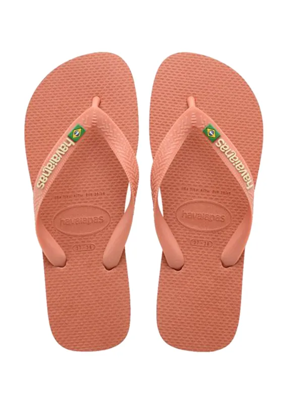 Havaianas Brasil Logo Pink Clay sold by Sand Dollar
