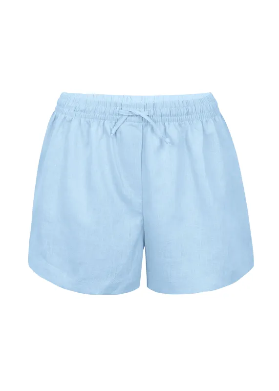 Linen Short Blue sold by Sand Dollar