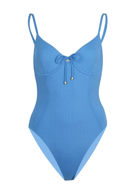Ada Underwire One Piece Chambray made by Vitamin A