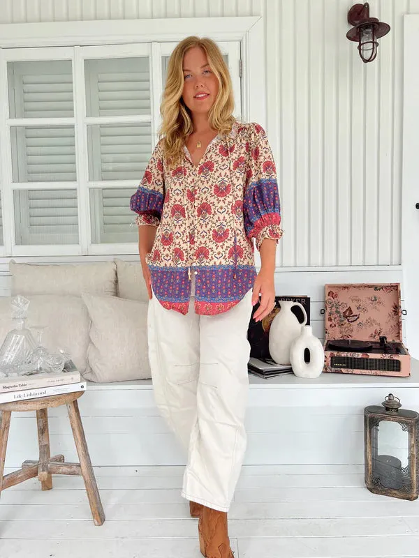 Bohemia Print Mason Blouse sold by Sand Dollar