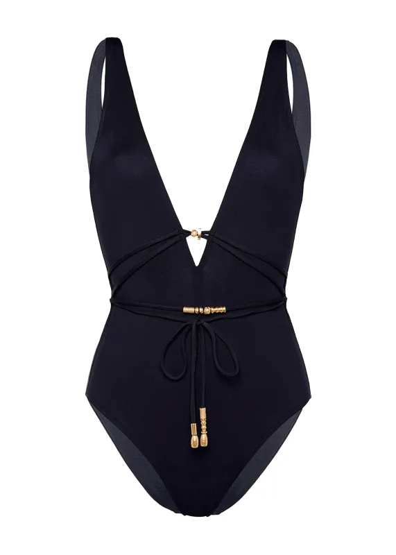 Lagon Sophistique One Piece Noir sold by Sand Dollar